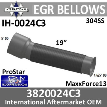 3820024C3 International EGR Bellows Turbo IH-0024C3 3820024C3 International EGR Bellows Turbo IH-0024C3
