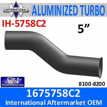 1675758C2 International 8200 DayCab Turbo Exhaust IH-5758C2 1675758C2 International 8200 DayCab Turbo Exhaust IH-5758C2