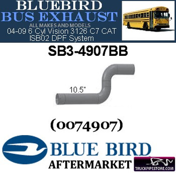 SB3-4907BB 4" 2 Bend Bluebird Bus Exhaust ID-OD ALZ SB3-4907BB 4" 2 Bend Bluebird Bus Exhaust ID-OD ALZ