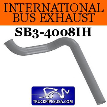 3584619C2 International Bus Pipe 3 Bend 3.5" OD Flared End ALZ 3584619C2 International Bus Pipe 3 Bend 3.5" OD Flared End ALZ