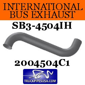 2004504C1 International Bus Pipe 2 Bend 3.5" OD Flared End ALZ 2004504C1 International Bus Pipe 2 Bend 3.5" OD Flared End ALZ