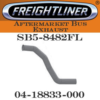 04-18833-000 4" Freightliner Bus Exhaust 4 Bend FLARE, OD-OD 04-18833-000 4" Freightliner Bus Exhaust 4 Bend FLARE, OD-OD