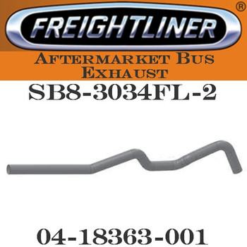 SB8-3034FL-2 4" Freightliner Bus Exhaust 6 Bend OD-OD ALZ SB8-3034FL-2 4" Freightliner Bus Exhaust 6 Bend OD-OD ALZ