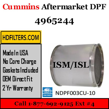 4965244 Cummins ISM / ISL Engine Diesel Particulate Filter DPF 4965244 Cummins ISM / ISL Engine Diesel Particulate Filter DPF