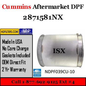 2871581NX Cummins ISX Engine Diesel Particulate Filter DPF 2871581NX Cummins ISX Engine Diesel Particulate Filter DPF