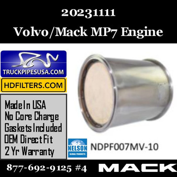 20231111 Volvo/Mack DPF for MP7 Engine 20231111 Volvo/Mack DPF for MP7 Engine