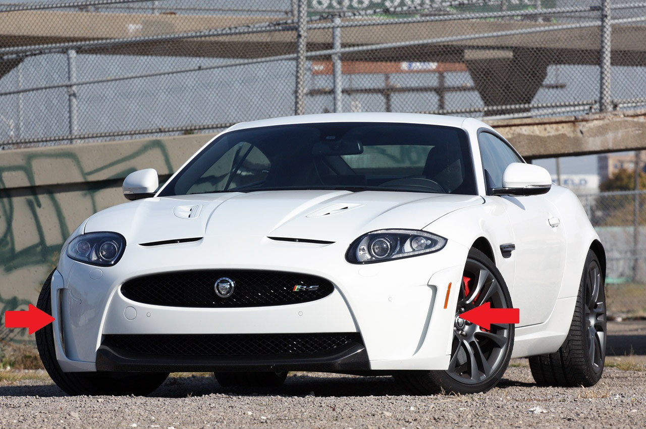 Jaguar XKRS Front Bumper Mouldings Genuine JLR Parts Meduza Design Ltd