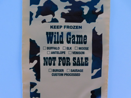 Freezer Bags. 100 ct. 1-Lb capacity for all wild game meat. Burger Sausage