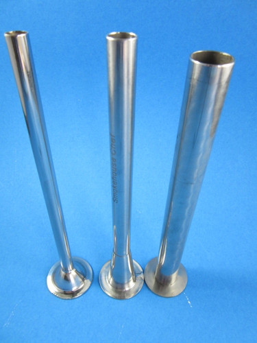 VARIETY SET of THREE Stainless Steel sausage stuffer tube funnel for Enterprise press