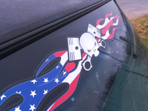 Love American Cars & Trucks? Show your Love & Pride with our Awesome - American Flag PistonHead windshield decal. Love American Cars & Trucks? Show your Love & Pride with our Awesome - American Flag PistonHead windshield decal.