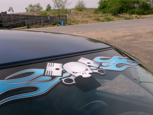 Flamed Pistonhead windshield decal - Pick your color! Flamed Pistonhead windshield decal - Pick your color!