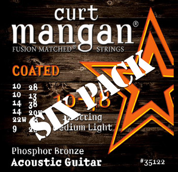 10-48 12-String Phosphor Med-Light COATED SIX PACK 10-48 12-String Phosphor Med-Light COATED SIX PACK