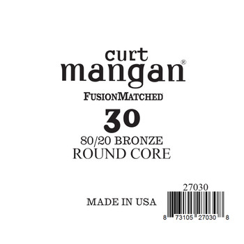 30 80/20 Bronze ROUND CORE Single String 30 80/20 Bronze ROUND CORE Single String