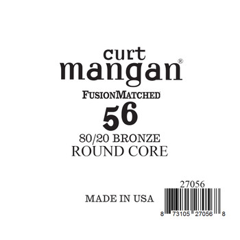 56 80/20 Bronze ROUND CORE Single String 56 80/20 Bronze ROUND CORE Single String