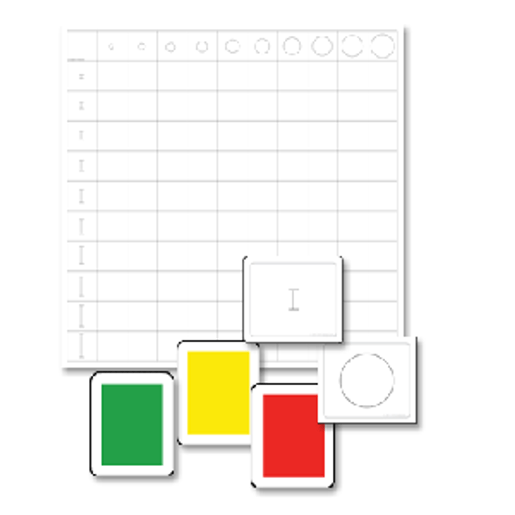Knobless Cylinder cards with Charts pvc