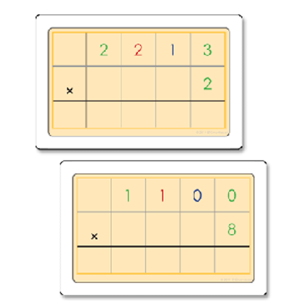 EC-0311M Golden Bead Task Cards – Multiplication pvc
