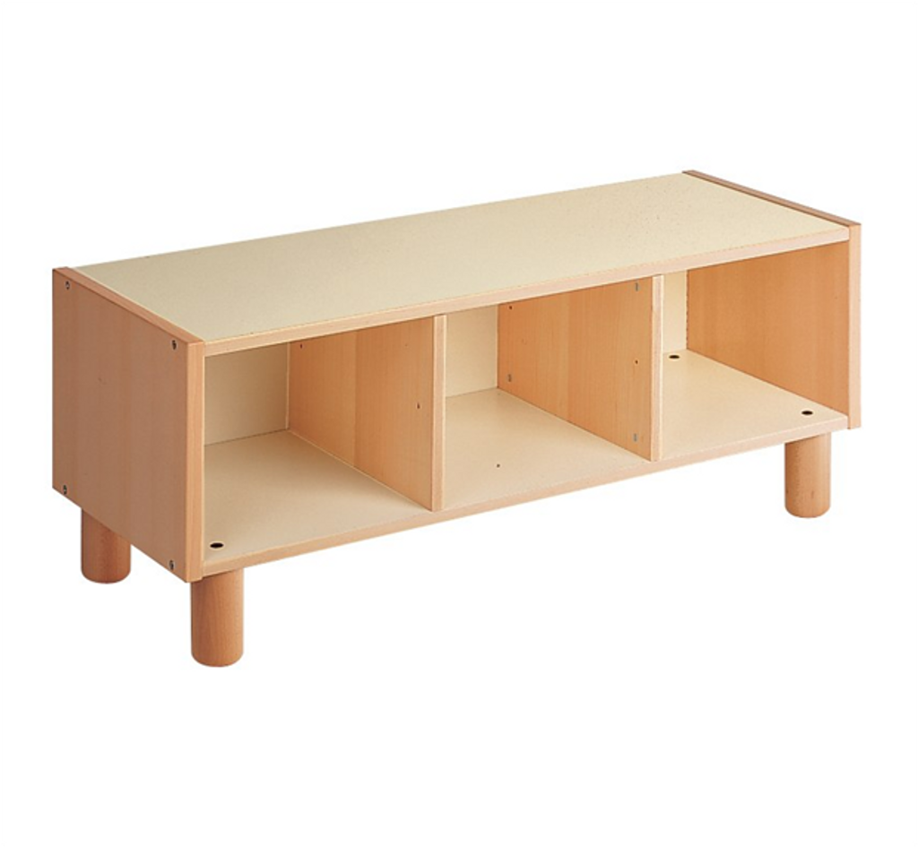 Caqbinet with 3 compartments with wooden feet