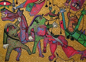 GUERNICA DETAIL BY ENRICO BAJ