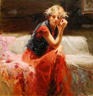 SILENT CONTEMPLATION (HAND EMBELLISHED) BY PINO