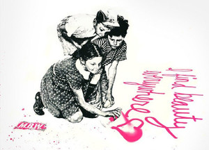 I FIND BEAUTY EVERYWHERE (PINK) BY MR. BRAINWASH