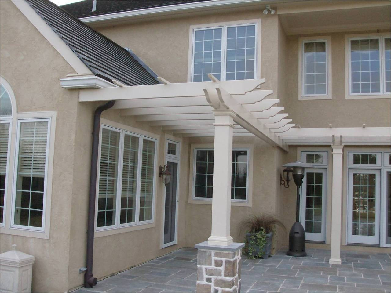Fiberglass Composite Pergola Kit Wall mounted & Attached