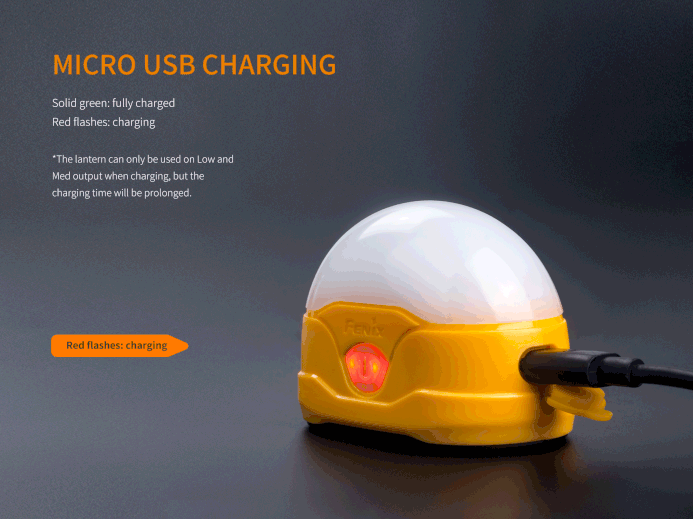 CL20R-O (Orange) - Fenix 300 Lumen Rechargeable LED Camping