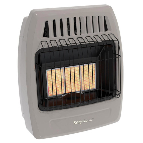 Kozy World KWP396 18000 Btu 3 Plaque Propane Infrared Vent Free Wall Heater Kozy World KWP396 18000 Btu 3 Plaque Propane Infrared Vent Free Wall Heater