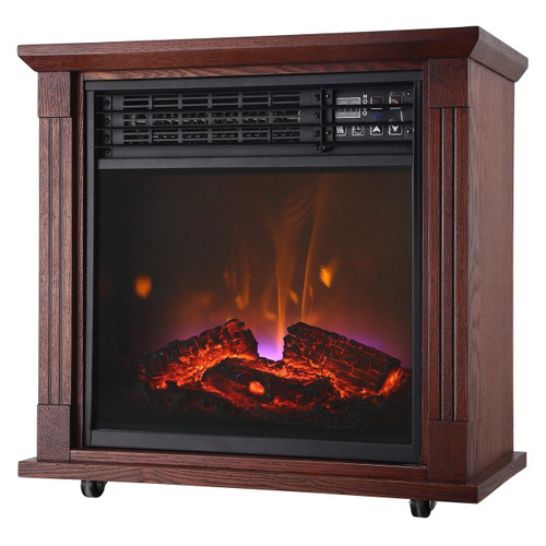 Comfort Glow QF4544R Mobile Quartz Electric Fireplace with Real Flame™ Technology Comfort Glow QF4544R Mobile Quartz Electric Fireplace with Real Flame™ Technology