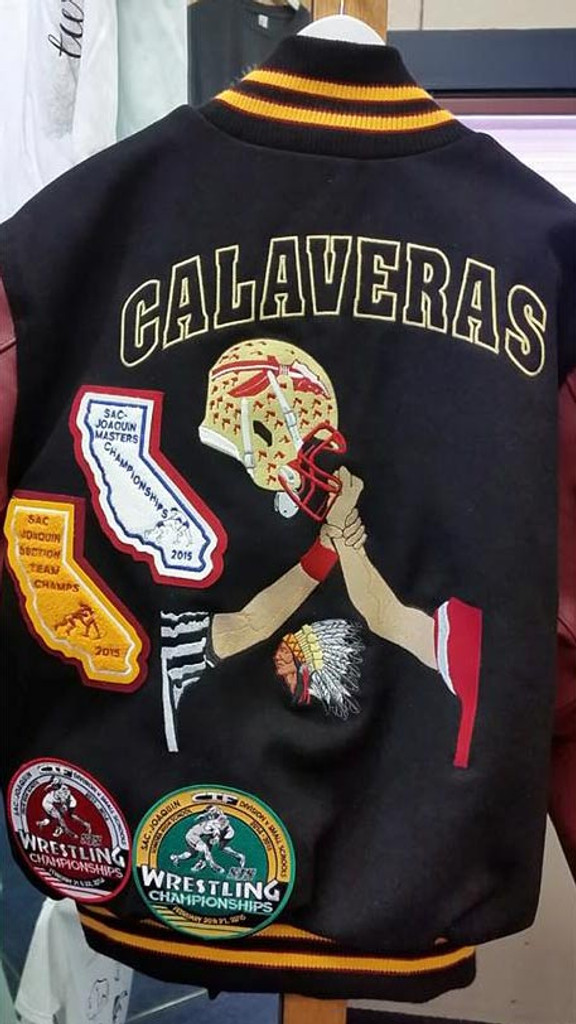 Wrestling letterman sale patches