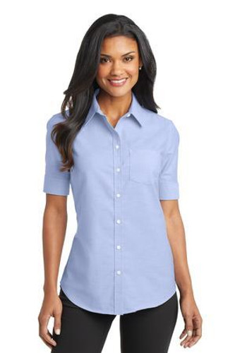 Ladies Short Sleeve SuperPro Oxford Shirt