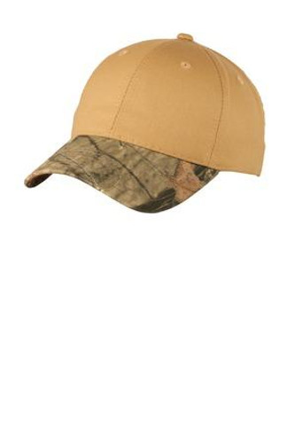 Twill Cap with Camouflage Brim