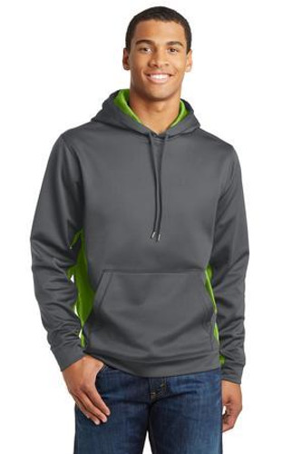 Sport-Wick CamoHex Fleece Colorblock Hooded Pullover
