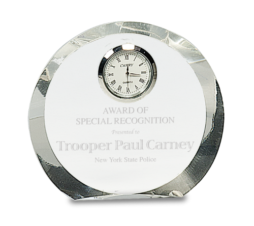 Round Premier Crystal Clock