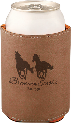 Dark Brown Leatherette Beverage Holder