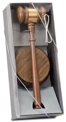 Walnut Gavel Director's Set with 10 Gavel & Sounding Block