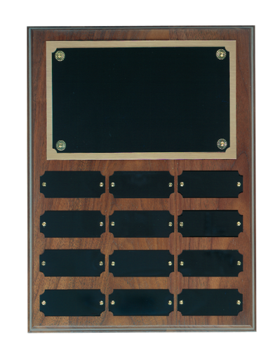 Genuine Walnut Step Edge Perpetual Plaque