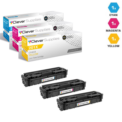 CS Compatible Replacement for HP 201A Laser Toner Cartridges 3 Color Set (CF401A/ CF403A/ CF402A) CS Compatible Replacement for HP 201A Laser Toner Cartridges 3 Color Set (CF401A/ CF403A/ CF402A)