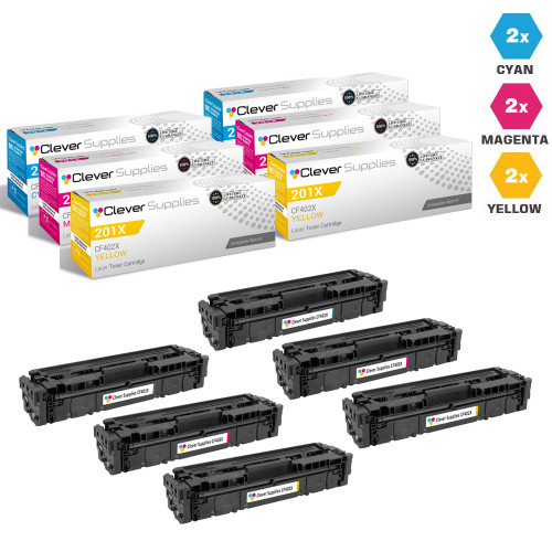 CS Compatible Replacement for HP 201A Laser Toner Cartridges 2 X CMY - 6 Color Set (CF401A/ CF403A/ CF402A) CS Compatible Replacement for HP 201A Laser Toner Cartridges 2 X CMY - 6 Color Set (CF401A/ CF403A/ CF402A)