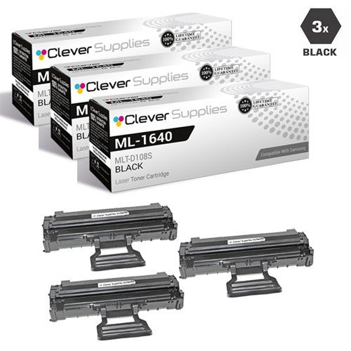 Compatible Samsung MLT-D108S Laser Toner Cartridge Black 3 Pack Compatible Samsung MLT-D108S Laser Toner Cartridge Black 3 Pack