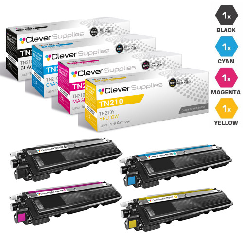 Compatible Brother TN210 Toner Cartridge 4 Color Set-(TN210BK/ TN210C/ TN210M/ TN210Y) Compatible Brother TN210 Toner Cartridge 4 Color Set-(TN210BK/ TN210C/ TN210M/ TN210Y)