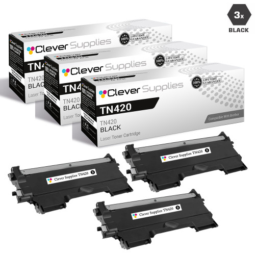 Compatible Brother TN420 Toner Cartridge 3 Black Set Compatible Brother TN420 Toner Cartridge 3 Black Set