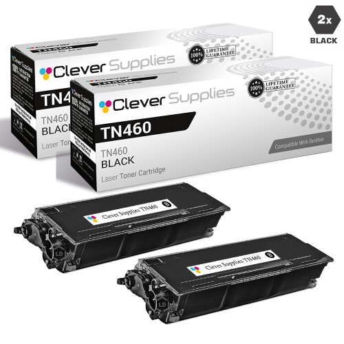 Compatible Premium Brother TN460 Laser Toner Cartridge High Yield Black 2 Pack Compatible Premium Brother TN460 Laser Toner Cartridge High Yield Black 2 Pack
