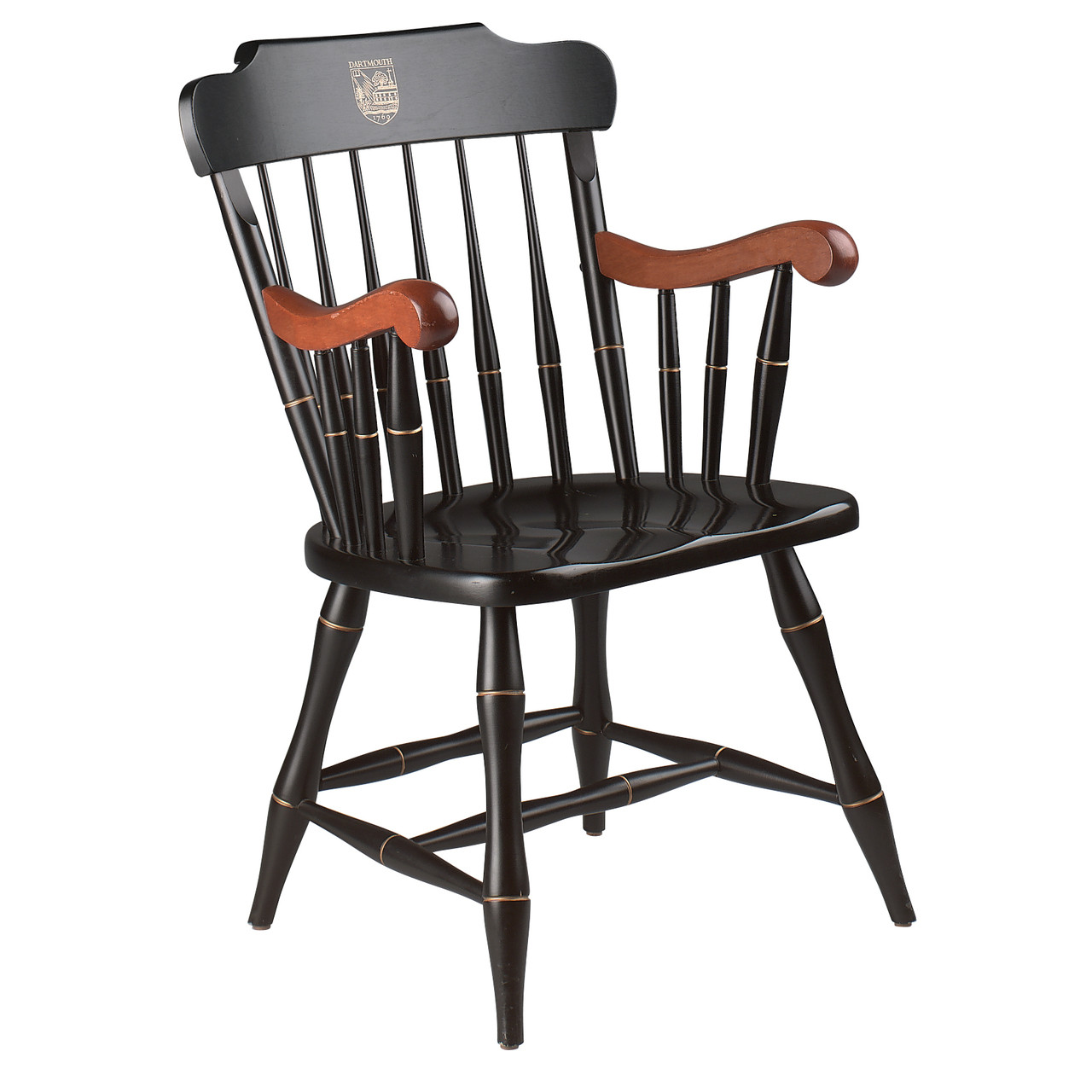Dartmouth College Captain's Chair,Wooden Captain's Chair wit
