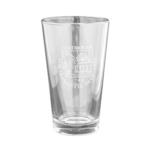 Crystal etched pint with Dartmouth Shield Crystal etched pint with Dartmouth Shield