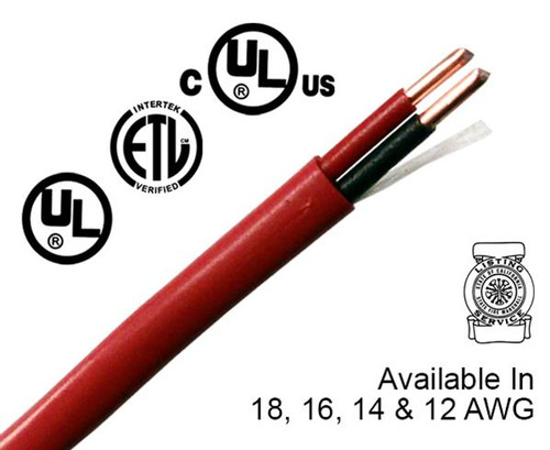 18/2 Fire Alarm Cable FPLR Data Grade Unshielded 1000' Red 18/2 Fire Alarm Cable FPLR Data Grade Unshielded 1000' Red