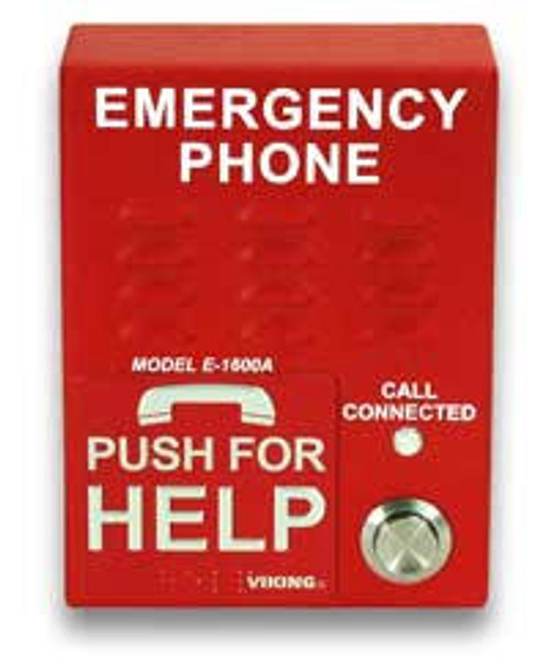 Viking E-1600A Red Emergency Telephone Auto Dialer Voice Announcer Viking E-1600A Red Emergency Telephone Auto Dialer Voice Announcer