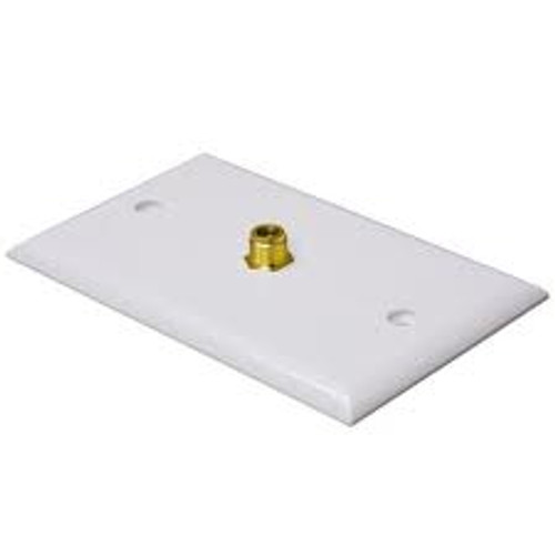 TV Coaxial Wall Plate with (1) F81 Barrel TV Coaxial Wall Plate with (1) F81 Barrel