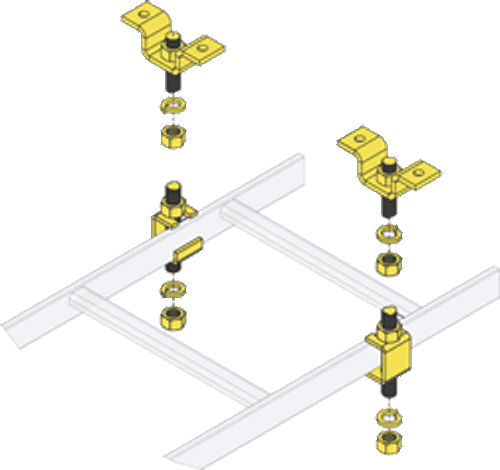 CLH-5/8CHK 5/8 Slotted Ladder Ceiling Hanger Kit, 1 Pair CLH-5/8CHK 5/8 Slotted Ladder Ceiling Hanger Kit, 1 Pair