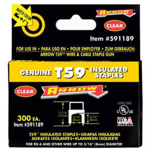 5/8" 5/16" x 5/16" Insulated Staples for T59 #591189 5/8" 5/16" x 5/16" Insulated Staples for T59 #591189