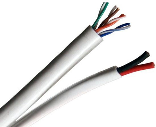 Composite Cable CAT5E 350Mhz 24AWG UTP Solid + 18AWG 2/C White Composite Cable CAT5E 350Mhz 24AWG UTP Solid + 18AWG 2/C White